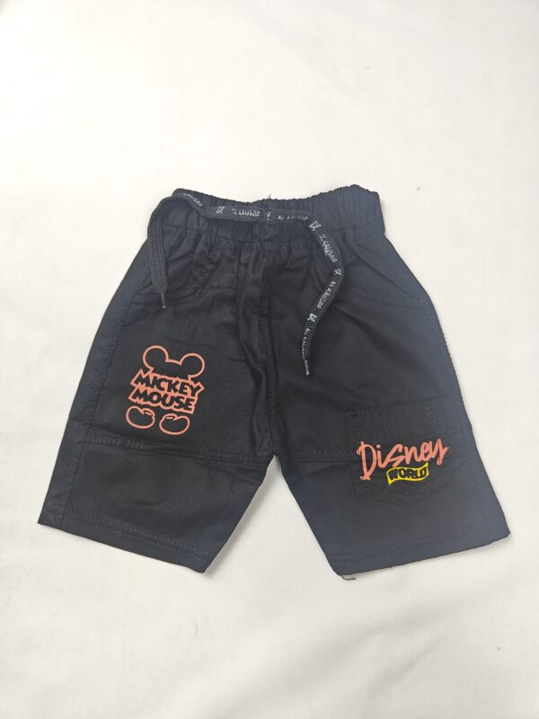 Mickey Mouse Peach & Black Shorts Set for Kids - Image 2