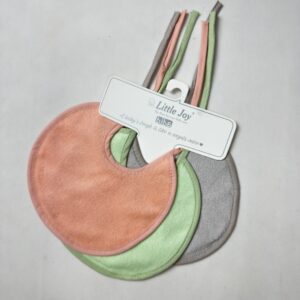 Little Joy Plain Soft Baby Bibs - Set of 3