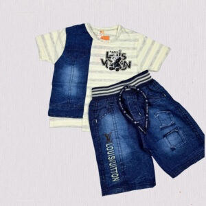 Premium Boys’ Summer Denim T-Shirt & Shorts